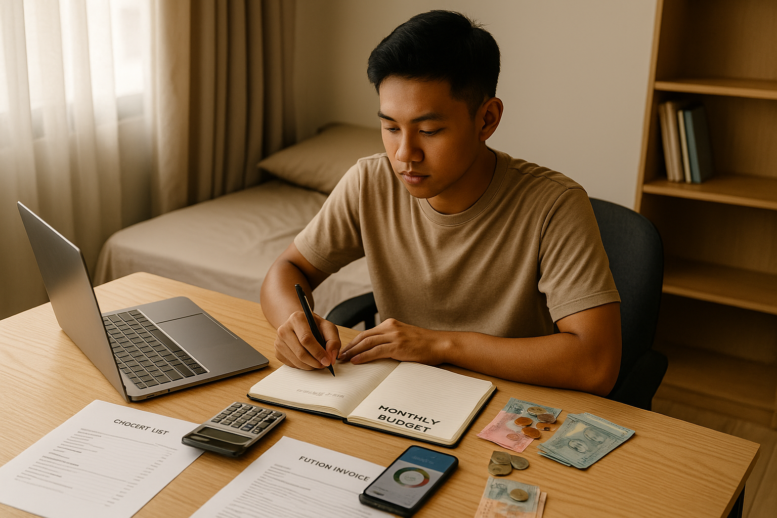 A student is studying